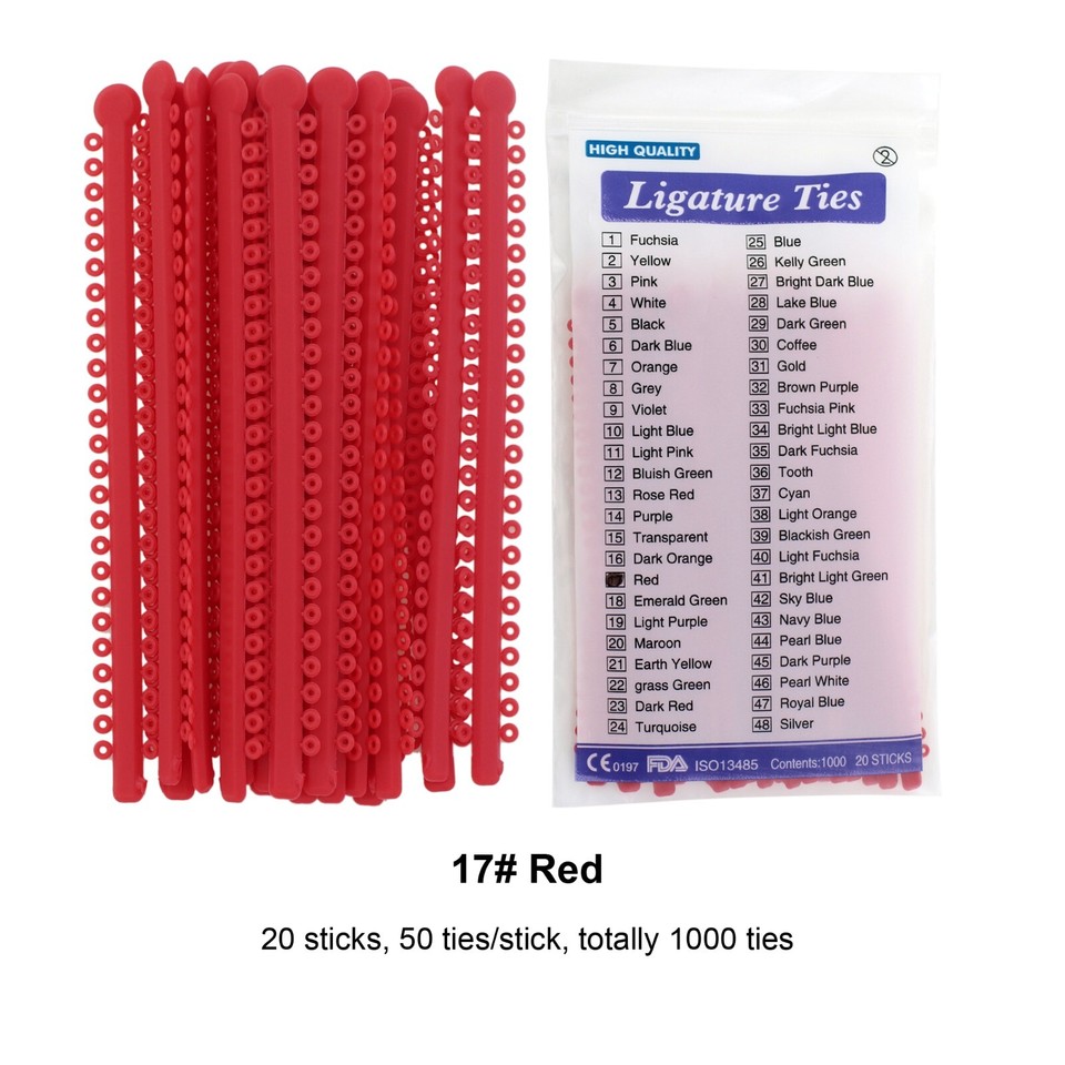 1000pcs Dental Orthodontic Elastics Ligature Ties Braces Elastic Rubber