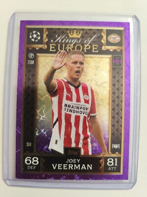 Match Attax Extra 24/25 Veerman Kings Of Europe Purple Sapphire UCL PSV #264