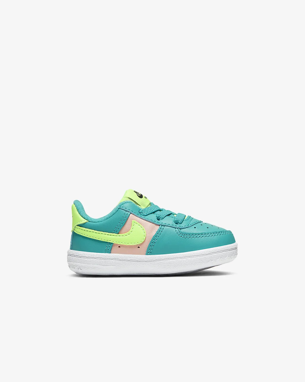 PONY Nike Force 1 Culla (CB) Stivaletti Bambino Verde Acqua Scarpe Unisex Sneakers TAGLIA 4C