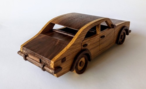 FORD CORTINA GXL MK3 1:15 WOOD CAR MODEL ART COLLECTIBLE REPLICA TOY OLDTIMER - 第 6/6 張圖片