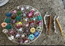 Assorted Pacifier Lot With 4 Pacifier Clips