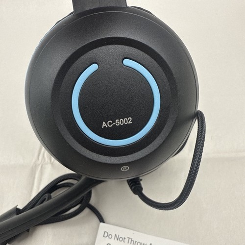 Cyber Acoustics Stereo Headset AC-5002, Single 3.5mm Plug w/out Box UNUSED *READ - 第 11/17 張圖片