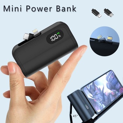 5000mAh Portable Charger Power Bank for iPhone17/16/15/14/ Android Battery Pack