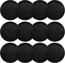 Coopay 3 1/4 Inches Air Hockey Pucks 12 Pack Full Size Heavy 12 Pack, Black