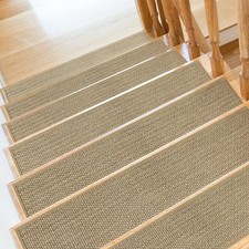 Stair Treads Non Slip for Wooden Steps Indoor 9" x 36" 15 9 x 36 inch, Beige 