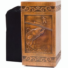 Wooden Cremation Urn for Human Ashes, Adult, Male/Female, Large, Design, 250 ...