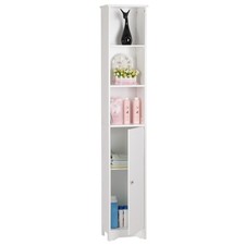 One Door  Three Layers Bathroom Cabinet White