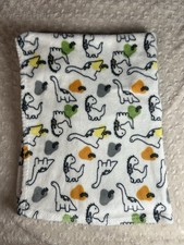 Baby Starters Black White Orange Dinosaurs Blanket Green Gray Yellow Dino Lovey
