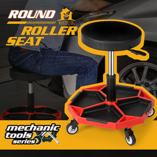Adjustable Heighttool Trayroller Work Stool Garage Vehicle Repair Padded Seat