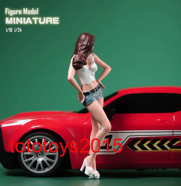 1/18 1/24 1/32 1/64 1/43 1/87 Sexy short skirt Girl Scene Miniatures Figure Doll - Image 2 of 4