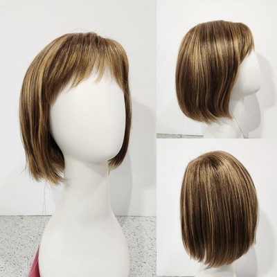 Riley by ESTETICA Designs Bob Wig RH268 Golden Brown w Copper Blonde Highlights