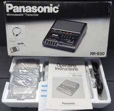NEW Panasonic RR-930 Microcassetter Trascriber Foot Controller Recorder RP-2692