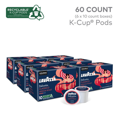 Lavazza Dolcevita Classico Keurig K-Cup  Pods, Medium Roast (60 Pods) - NEW