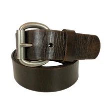 Fossil Mens Genuine Leather Casual Belt Size 40 Brown Nickel Roller Buckle