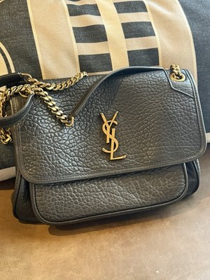 Yves Saint Laurent Damen Handtaschen aus Echtem Leder Khaki