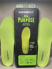 Superfeet All-Purpose Support High Arch Insoles Green Size E- M 9.5-11 W 10.5-12