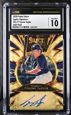 Tyrone Taylor 2020 Select Sparks Signatures Autograph Gold Vinyl 1/1 CGC CSG 10