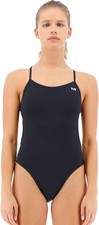 TYR Cutoutfit Swimsuit Black Size 30 S Training One Piece Swim NWT