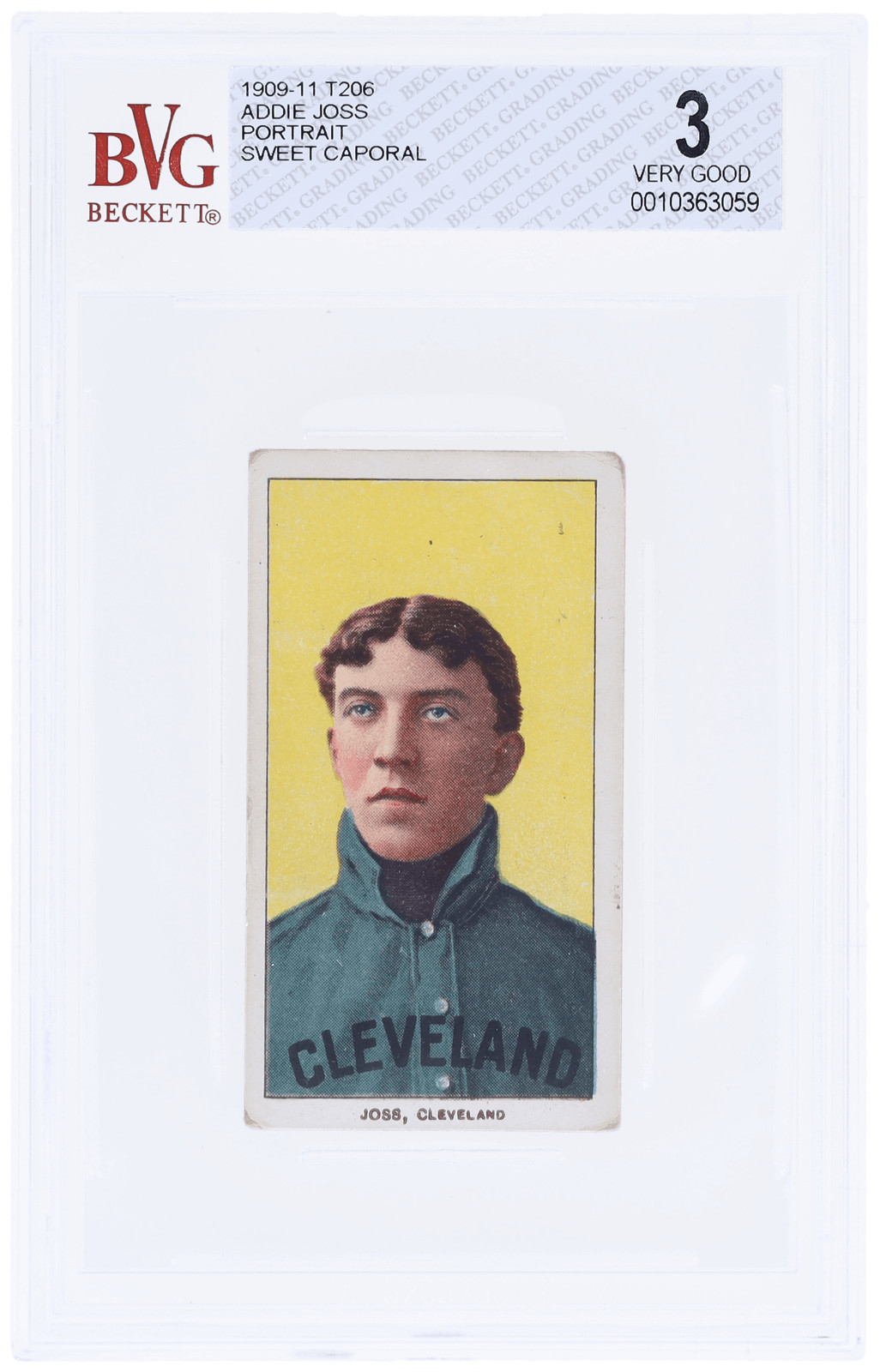 1909 T206 Addie Joss Sweet Caporal #245 BVG 3