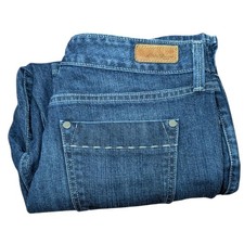 Eddie Bauer Womens Relaxed Leg Blue Capri Jeans Denim Size 6 Regular 32x23