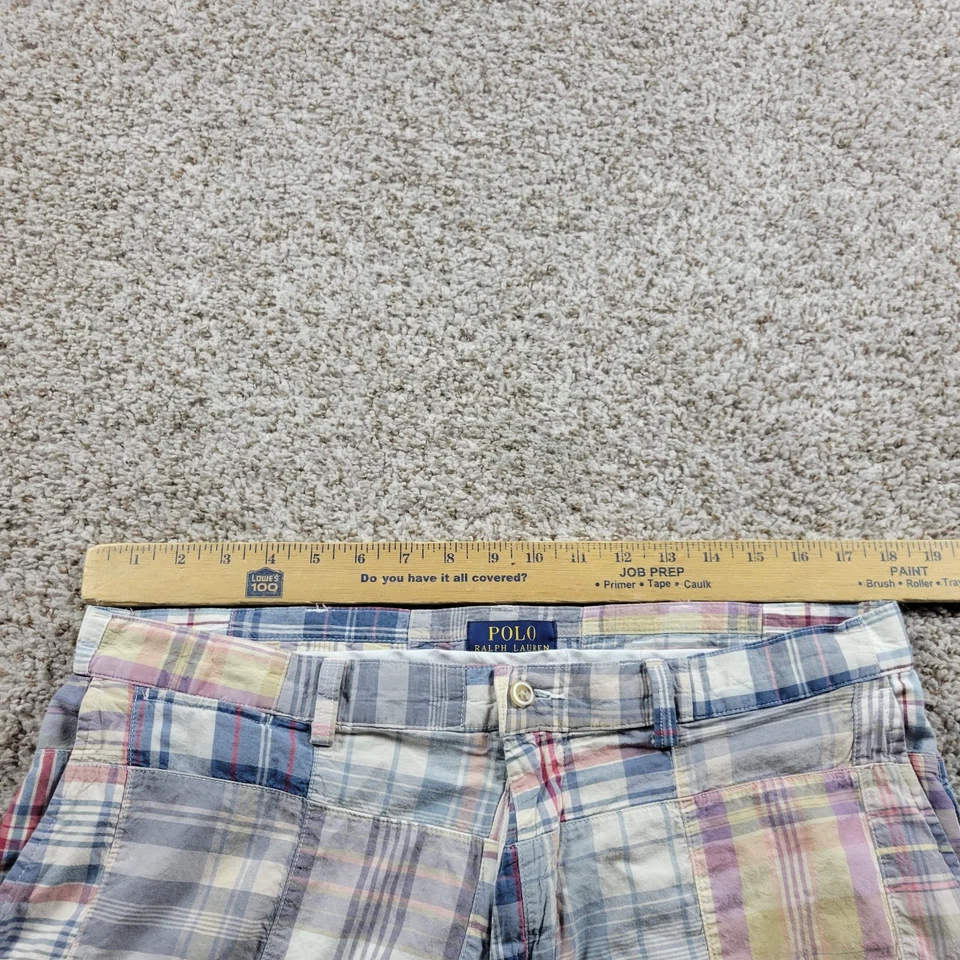 Polo Ralph Lauren Corto Para Hombre 36 Colorido Patchwork Cuadros Preppy Chino Foto 4 de 4