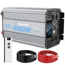 4000 Watt Modified Sine Wave Inverter, 12V Power Inverter, Four 110 / 120V DC...