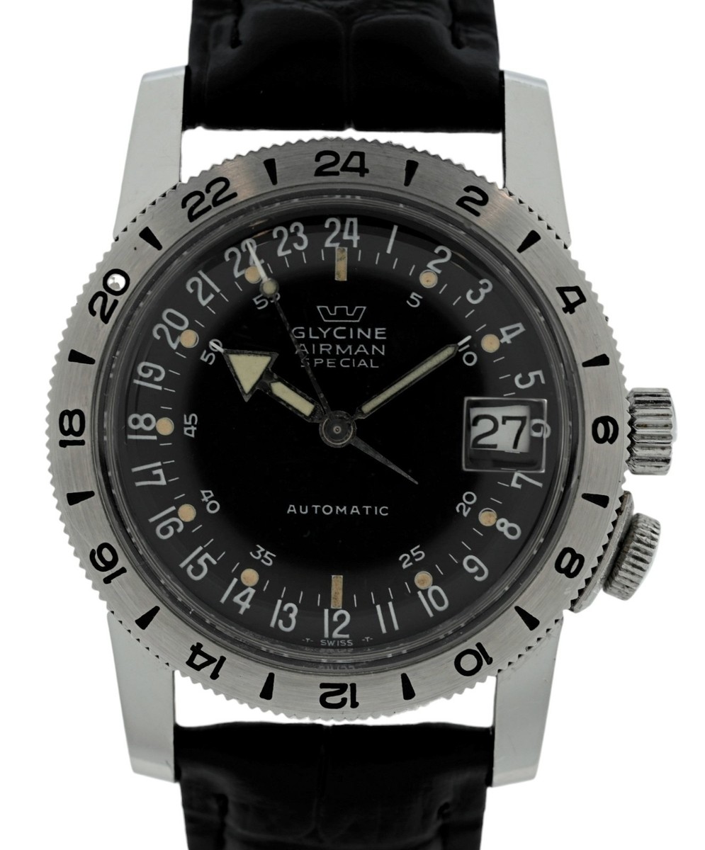 Glycine 36mm Airman Special Automatic Stainless Steel GMT Watch