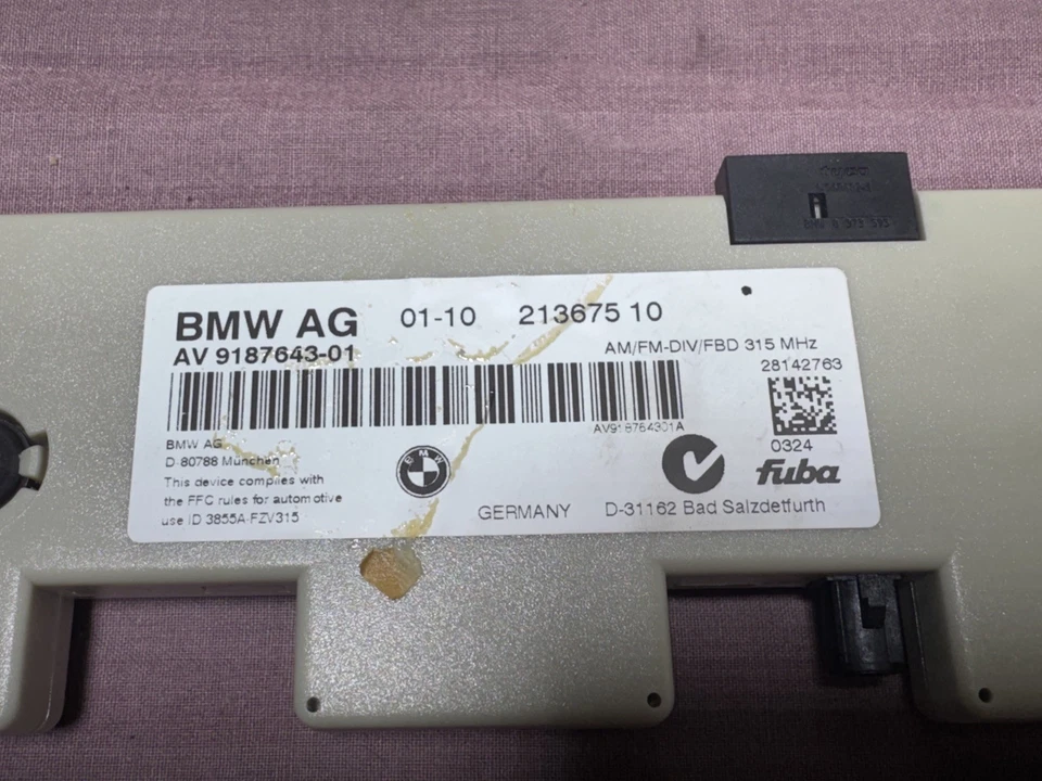 06-13 AMPLIFICADOR AMPLIFICADOR RECEPTOR ANTENA BMW M3 E90 SEDÁN SERIE 3 9131369 Foto 2 de 4