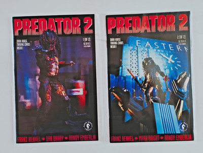DARK HORSE COMICS PREDATOR 2 MOVIE COMIC SERIES ISSUES 1 & 2 (FULL SET) - MINT