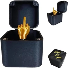 Middle Finger In A Box Funny Surprise Prank Spoof Hand Pop up Box Gift Adults US