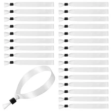 25 Pcs 6.7 Inch Adjustable Event Wristbands, White
