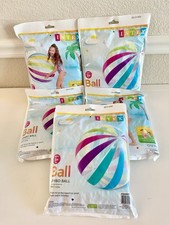 5 NEW Intex JUMBO Inflatable Beach Ball 42" 1.07m Colorful Rainbow Stripes