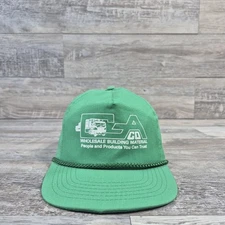 Wholesale Building Material Cap Hat Adult Mens Vintage Rope Adjustable Snapback 