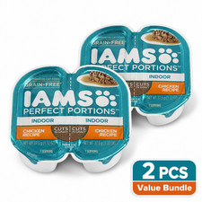 2PC - IAMS Perfect Portions Indoor Chicken Recipe Cuts in Gravy Wet Cat Food