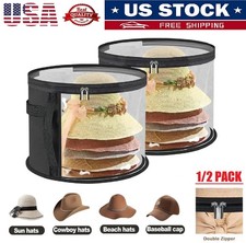 Oversized Clear Hat Organizer Bag for Travel Storage Foldable Cap Organizer US