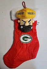 Stuffins 1996 Green Bay Packers Angry Cheesehead Christmas Nylon Stocking