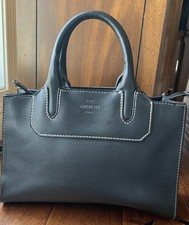 London Fog Black Faux Leather Handbag, excellent condition 