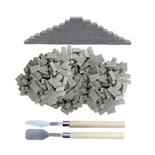 Woohome 500 PCS Mini Red Wall Bricks Gray Mini Bricks Tiny Bricks w... Fast Ship