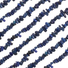 32 Inches 3-5mm Natural Lapis Lazuli Gemstone Strand Chips Dark Blue 