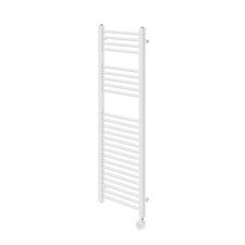 Flomasta Towel Radiator Electric White Flat Pre-Filled Warmer 1200x400mm 853BTU