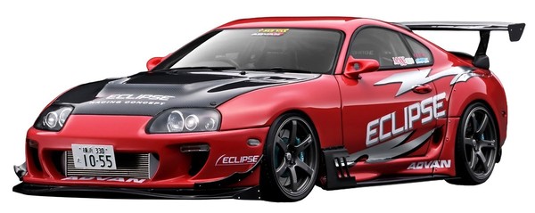 Toyota Supra RZ JZA80 ORIDO-STREET Ver.2 Rot MaßStab 1:18 Resin Modellauto...-image