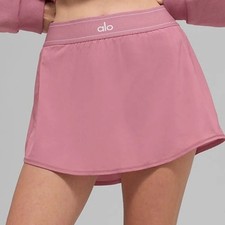 Alo Yoga Match Point Tennis Skirt Pink Wild Rose M