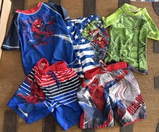 Marvel Avengers Boys Summer Swim Trunks Shorts Size 4/4T Spider-Man Hulk   BS5