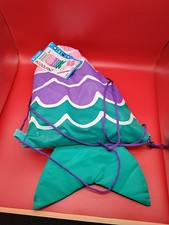Dolfino Childs Snorkel Set Multicolored Mermaid With Drawstring Back Pack New