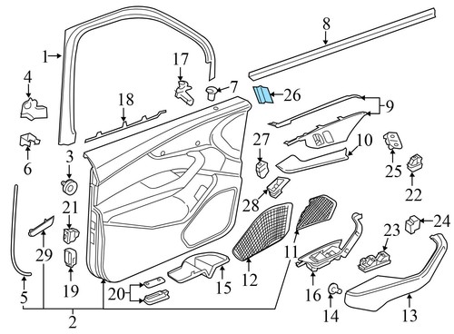 AUDI A4 2017-2024 - Interruptor de memoria/ajuste asiento delantero izquierdo 8W0959769 - Imagen 3 de 5