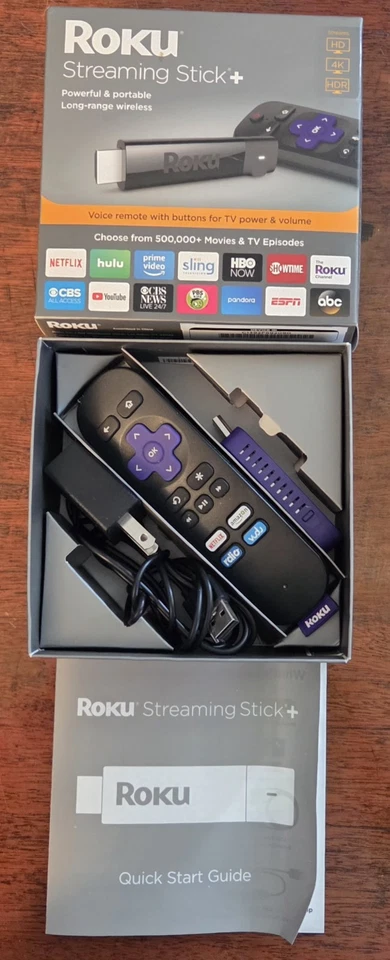 Reprodutor de mídia streaming Roku Streaming Stick Plus 3810R - 4K com controle remoto de voz - Imagem 2 de 3