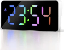 Digits Display Digital Alarm Clock, LED Digital Wall Clock,Indoor Humidity