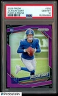 2025 Panini Purple Prizm #332 Jaxson Dart Dart Giants RC Rookie 108/125 PSA 10