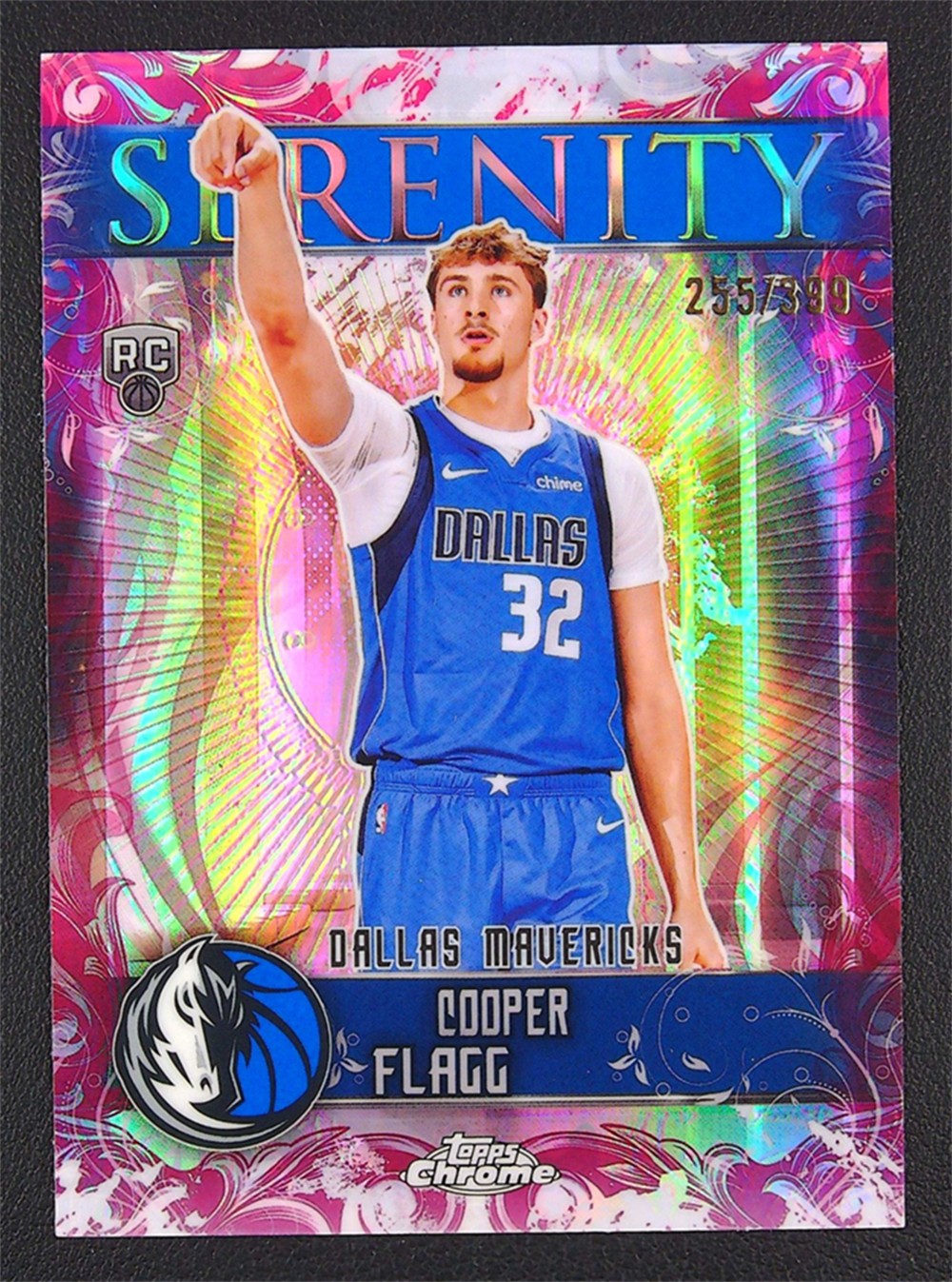 2025-26 Topps Chrome Cooper Flagg Serenity Magenta Refractor Rookie RC /399