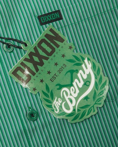 Dixxon Flannel Shirt Mens Large Green Benny Plaid Button Up Limited Edition NWT - Picture 3 of 3